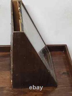 General Store Counter Display Cabinet Wood Glass 4 Drawers Vintage Antique ROUGH