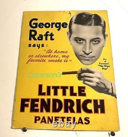 George Raft Glass Key Cigars Store Display Sign 1935 Dashiel Hammett