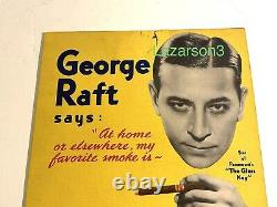 George Raft Glass Key Cigars Store Display Sign 1935 Dashiel Hammett