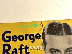 George Raft Glass Key Cigars Store Display Sign 1935 Dashiel Hammett