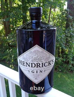 Giant 14 1/2 Hendricks Gin 6 Liter Embossed Glass Bottle EMPTY Store Display