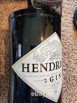 Giant 14 1/2 Hendricks Gin 6 Liter Embossed Glass Bottle EMPTY Store Display