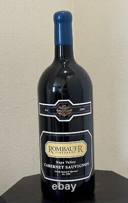 Giant Wine Bottle Display Empty 17x5 Rombauer Vineyards Napa Valley Cabernet