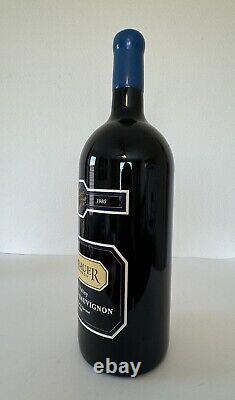 Giant Wine Bottle Display Empty 17x5 Rombauer Vineyards Napa Valley Cabernet