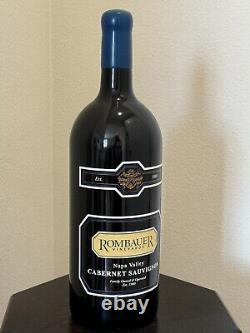 Giant Wine Bottle Display Empty 17x5 Rombauer Vineyards Napa Valley Cabernet