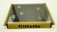 Gillette Razor Blades Wooden Store Counter Top Display Case Glass Top 1940's