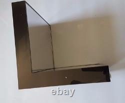 Giorgio Armani One Piece Logo Display In Black Plexiglass With Interior Mirror