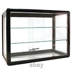 Glass Counter Display Case- Black OPEN BOX- local pick up