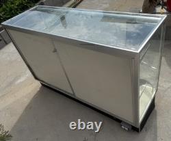 Glass Display Case For Store With Shelves & Lock