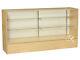 Glass Wood Maple Showcase Display Case Store Fixture Knocked Down #sc-sc6m