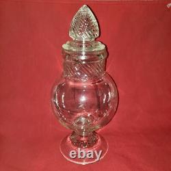 Globe Candy Jar with Cone Lid Country Drug Store Display Counter Apothecary Glass