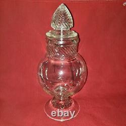 Globe Candy Jar with Cone Lid Country Drug Store Display Counter Apothecary Glass
