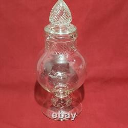 Globe Candy Jar with Cone Lid Country Drug Store Display Counter Apothecary Glass