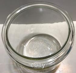 Golden Flake Glass Jar with Glass Lid Round Advertising Countertop Store Display