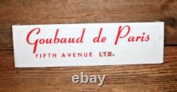 Goubaud de Paris Vintage Acrylic Store Sign Display Advertising lucite Cosmetics