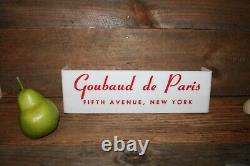 Goubaud de Paris Vintage Acrylic Store Sign Display Advertising lucite Cosmetics