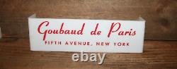 Goubaud de Paris Vintage Acrylic Store Sign Display Advertising lucite Cosmetics