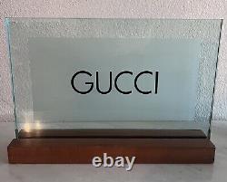 Gucci Department Store Tabletop Dealer Display Sign, Neiman Marcus / Macy's