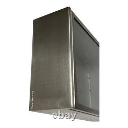 Gucci Made in Italy glass and stainless steel retail store counter display case