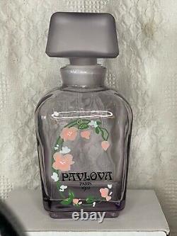 HUGE 11 3/4 PAVLOVA Paris 1922 Factice Dummy Store Display Perfume Glass Bottle