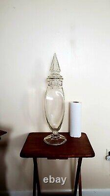 HUGE Antique 1800s Tiffin Dakota Apothecary Glass Candy Jar Store Display 26