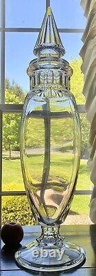 HUGE Antique 1800s Tiffin Dakota Apothecary Glass Candy Jar Store Display 26