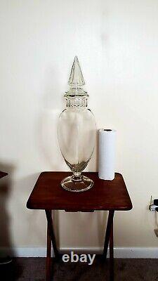 HUGE Antique 1800s Tiffin Dakota Apothecary Glass Candy Jar Store Display 26