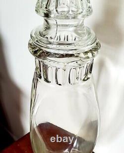 HUGE Antique 1800s Tiffin Dakota Apothecary Glass Candy Jar Store Display 26