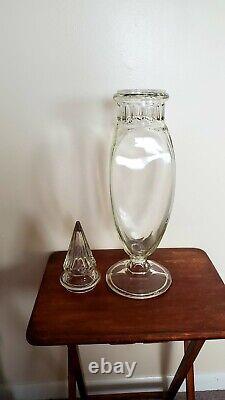 HUGE Antique 1800s Tiffin Dakota Apothecary Glass Candy Jar Store Display 26