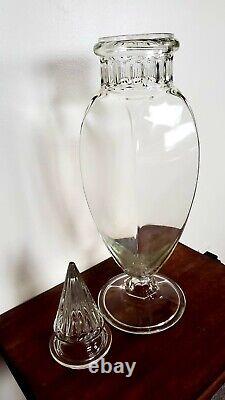 HUGE Antique 1800s Tiffin Dakota Apothecary Glass Candy Jar Store Display 26