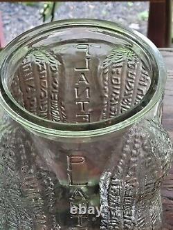 HUGE ORIGINAL 1930s PLANTERS PEANUTS STORE DISPLAY JAR w EMBOSSED PEANUTS USA