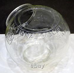 HUGE! Vintage NATIONAL BISCUIT CO Glass Jar COUNTERTOP Store Display / UNEEDA