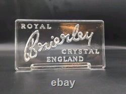 Hard To Find Royal Brierley Crystal England Dealer Sign/VTG Glass Advertisement