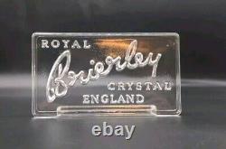 Hard To Find Royal Brierley Crystal England Dealer Sign/VTG Glass Advertisement