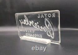 Hard To Find Royal Brierley Crystal England Dealer Sign/VTG Glass Advertisement