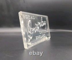 Hard To Find Royal Brierley Crystal England Dealer Sign/VTG Glass Advertisement