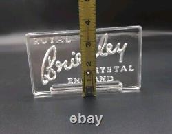 Hard To Find Royal Brierley Crystal England Dealer Sign/VTG Glass Advertisement