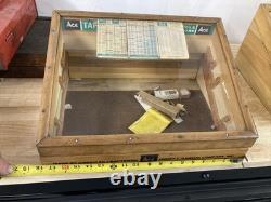 Henry L. Hanson Ace Taps Dies Countertop Sales Display Case Worcester wood glass