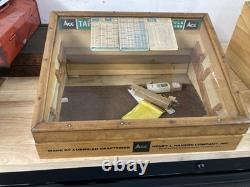 Henry L. Hanson Ace Taps Dies Countertop Sales Display Case Worcester wood glass