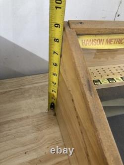 Henry L. Hanson Ace Taps Dies Countertop Sales Display Case Worcester wood glass