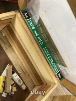 Henry L. Hanson Ace Taps Dies Countertop Sales Display Case Worcester wood glass