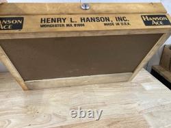 Henry L. Hanson Ace Taps Dies Countertop Sales Display Case Worcester wood glass