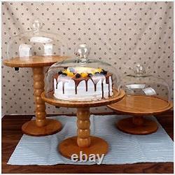 High Glass Cover Removable Base Food Storage Dessert Display Board Store Superma