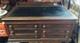 Huge Antique J & P Spool Cabinet Oak Wood Hinged Slated Lid 6 Drawers Glass Well