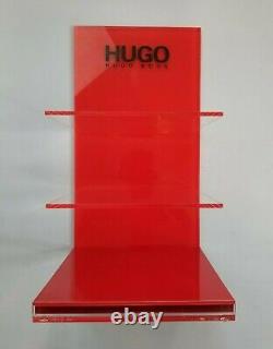 Hugo Hugo Boss 3pc Logo Display Unit In Red Plexiglass