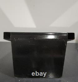 Industrial Steel frame black tubular Glass MIRROR Vanity Try On Shoe 18 T heavy