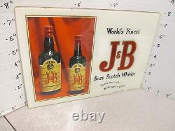 J&B WHISKY Scotch bottle 1950s glass store display liquor sign bar Justerini