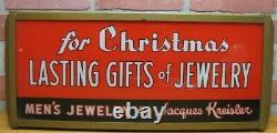 JACQUES KREISLER MENS JEWELRY CHRISTMAS GIFTS Reverse Glass Lighted Store Sign