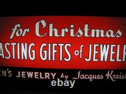 JACQUES KREISLER MENS JEWELRY CHRISTMAS GIFTS Reverse Glass Lighted Store Sign