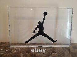 JORDAN Jumpman Nike Air Store Display Lucite 11 x 7.25 Sign Dunk Logo